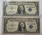 Lot of 2 Silver Certificates – 1935F & 1957B – Blue Seal – Circulated Condition — photo 1