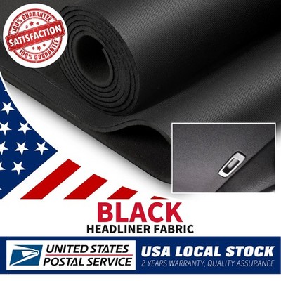 Black Car Headliner Fabric Ceiling Roof Liner Sagging Replacement/Repair/DIY