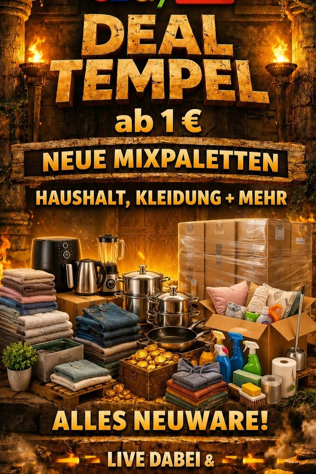 NEUE MIXPALETTEN – Haushalt Kleidung + mehr ALLES NEUWARE LIVE #tempeldeals
