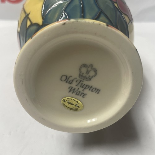 OLD TUPTON WARE FLORAL VASE Blue Inside 9-7/8” T Beautiful! 😍 W81 - Picture 7 of 9