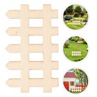200 Pcs Mini Garden Fence Wood Miniature Picket Fence Tiny Fencing Border