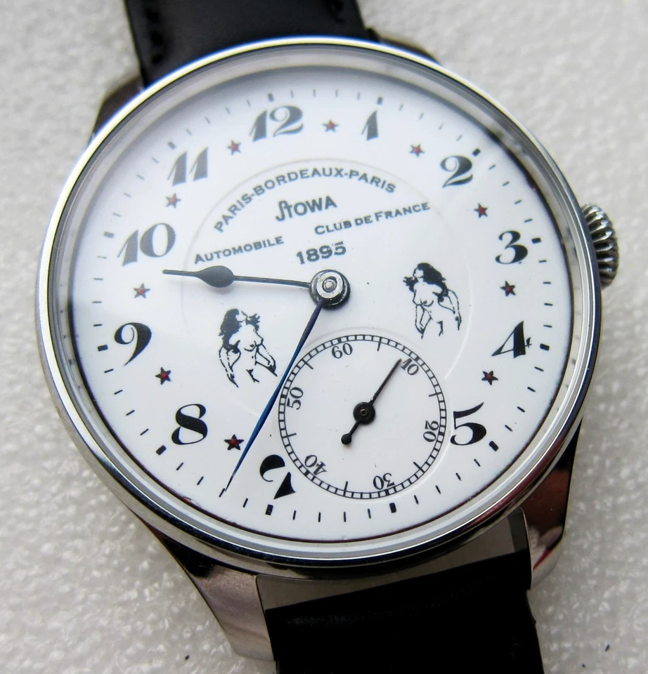 Big Gorgeous classy wristwatch STOWA enamel dial Automobile Club de France 1895. - Image 2 of 4