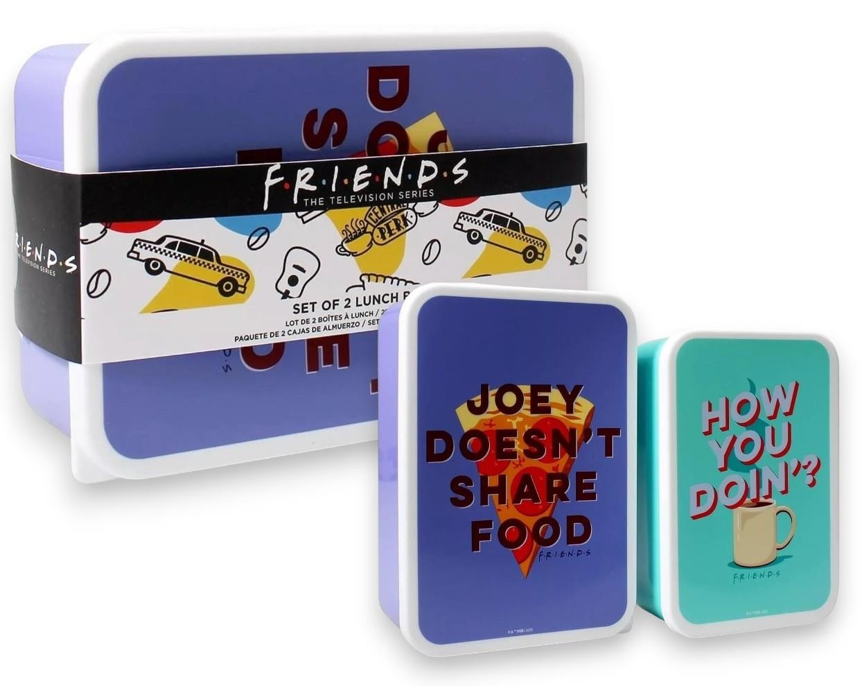 Set Di 2 Lunch Box Di Friends – Joey Tribbiani Snack Pots (20Cm E 18Cm)