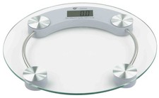 Home Basics Round Digital Glass Bathroom Scale, 13X1.25 Inches