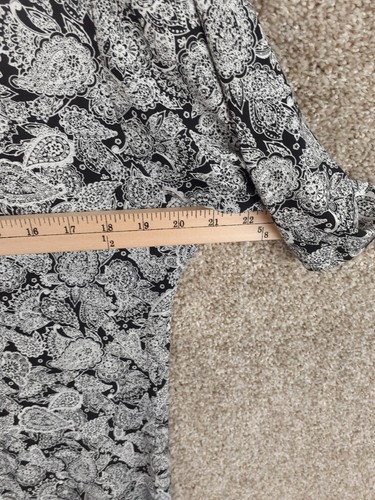 LuLaRoe Julia Dress Womens 2XL Black White Paisley Knit Stretch Short Sleeve - Picture 6 of 8