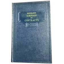 Handbook Law Of Contracts Hornbook Series Laurence P Simpson 1954 West Publish