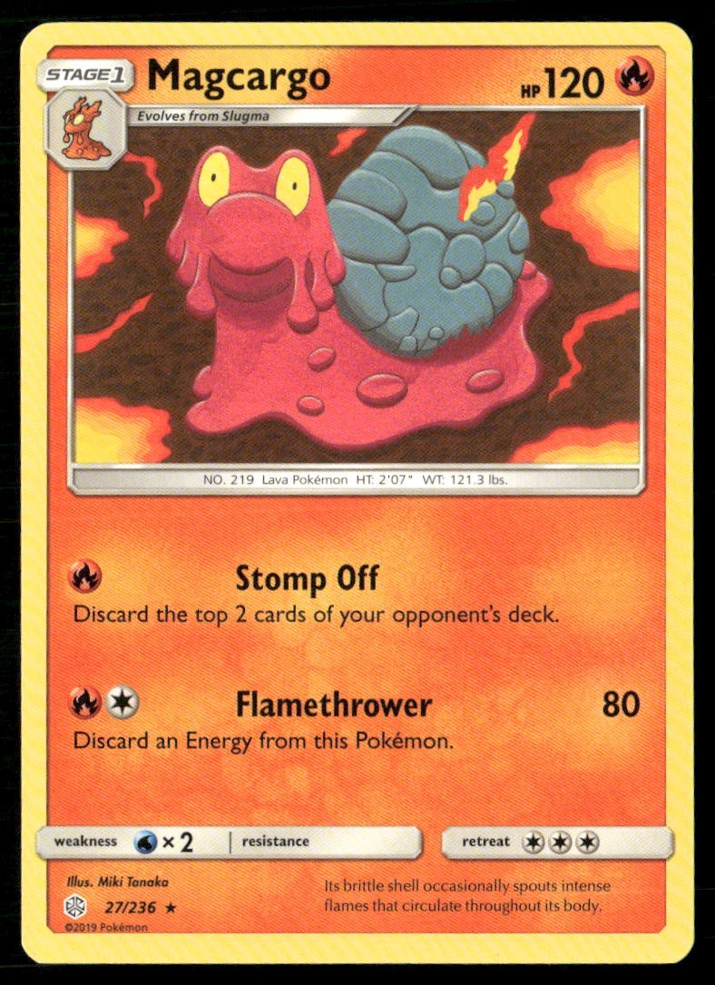 Magcargo 27/236 Rare Cosmic Eclipse Pokemon Near Mint