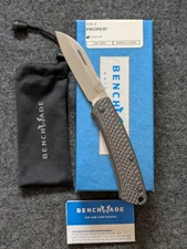 First Production Benchmade 319-2 Proper Slip-Joint S90V Carbon Fiber Mint NIB!
