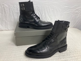All Saints Beckworth 'Black' Leather Boots Men's Size 11M