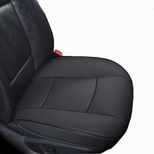 Luxury PU Leather Car Seat Cover Protector Front, Bottom Single Seat Black