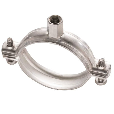 Edelstahl A4 Schraub Rohrschelle 40-47mm M8/M10 SRS Plus  ohne Einlage 2-teilig