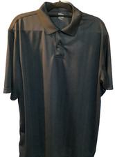 Marc Edwards Golf Shirt Men's Size XL Color Black Vertical Texture Strips