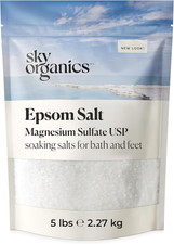 - Epsom Salt Bath Soak, 5 Lbs - Magnesium Sulfate USP - 100 Pure, Medium Grain