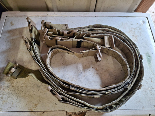 Job Lot of 5 British Army Light Olive PLCE Belts used - size Large