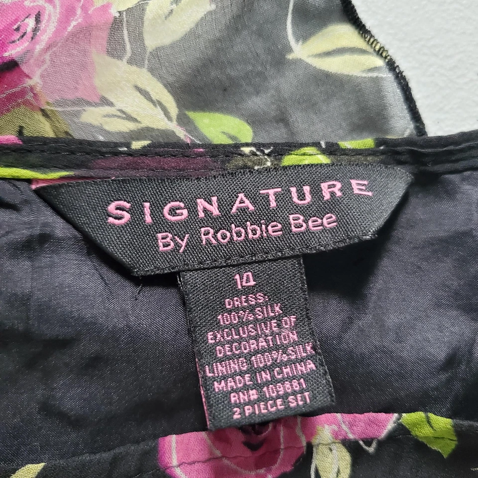 Vestido Y2K Whimsigoth Fairy Grunge para mujer 14 negro floral seda sin mangas cuello en V Foto 4 de 4