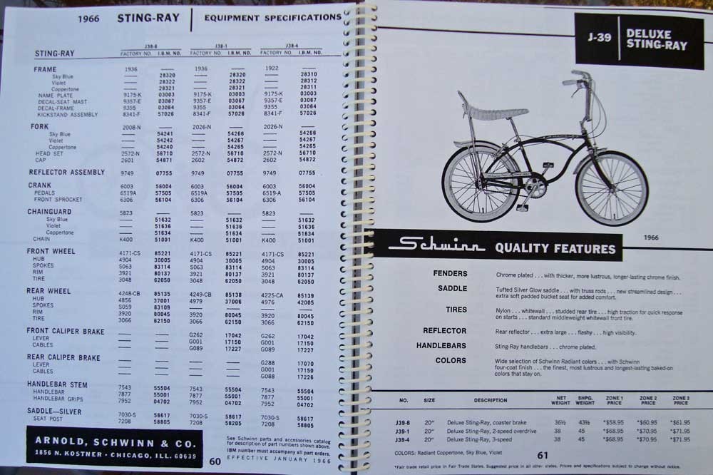 BOOK Collectable Schwinn Sting-Ray Bicycles 1963-1/2 to 1979