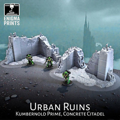 Urban Ruins - 3D Printed Imperial Tabletop Wargaming Terrain Scenery