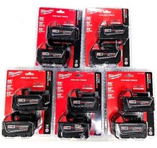  5 NEW N PACK 48-11-1852 Genuine Milwaukee M18 10 48-11-1850 5.0 AH Batteries