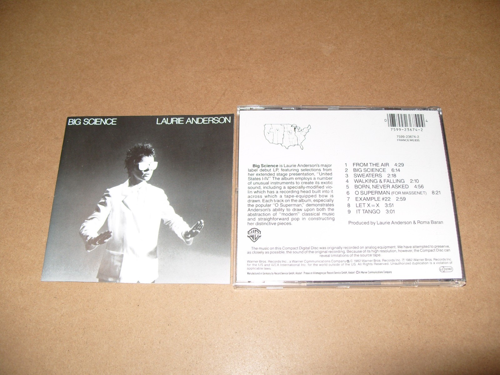 Laurie Anderson – Big Science 1982 CD NEAR MINT / INLAYS VERY GOOD+. (C16)