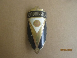 Vintage Roadmaster Bicycle Bike Head Badge Emblem - Name Plate 3 1/4"
