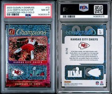 2023 Clearly Donruss Champions Holo Gold #12 Juju Smith-Schuster 4/10 PSA 8