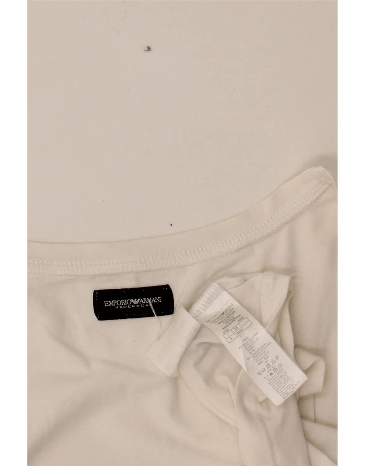 Chaleco Top EMPORIO ARMANI Mujer Gráfico Reino Unido 8 Pequeño Blanco Algodón BX04 Foto 4 de 4