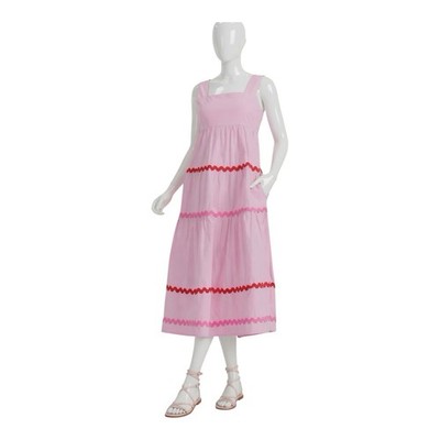 DAY & MOON pink rick rack summer sundress size medium 