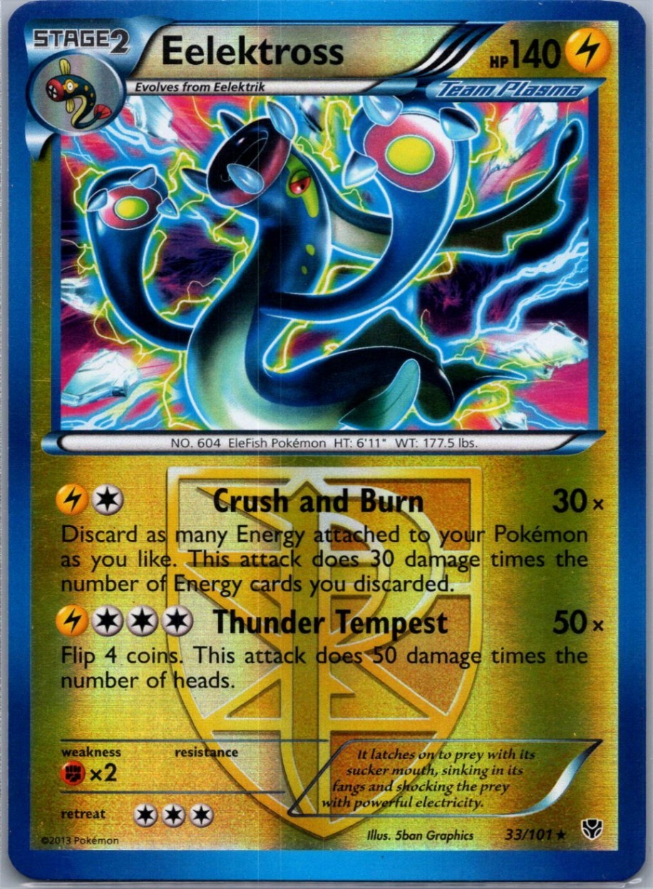 Eelektross (Team Plasma), Plasma Blast, 33/101, Holo Rare, LP