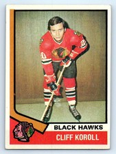 1974-75 Topps #35 Cliff Koroll Chicago Blackhawks