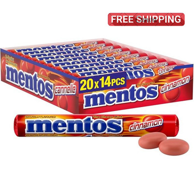 Mentos Cinnamon mint Roll Candy, 20 x 37g rolls  - FREE SHIPPING