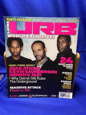 URB Magazine June 2003 Juan Atkins Derrick May Massive Attack Kevin Saunderson