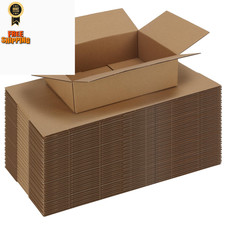 CRUGLA 40 Packs 10x7x3 Shipping Boxes for Small Boxes, Brown