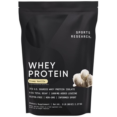 Whey Protein Isolate Powder Vanilla Lean Muscle & Workout Recovery - 5lb 63 Serv