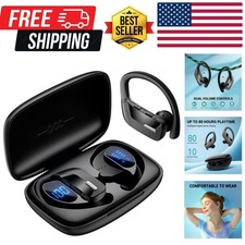 Sport Wireless Earbuds Bluetooth Headphones 80hrs Playtime Deep Bass Ear Buds...