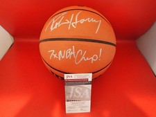 Robert Horry Signed Wilson Basketball W/ 7 X NBA CHAMP JSA WB308853