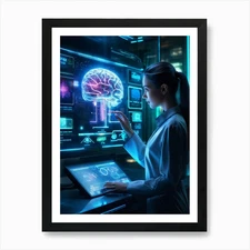 Ai Identity Verification System Fea Framed Wall Art Poster Canvas Print Picture