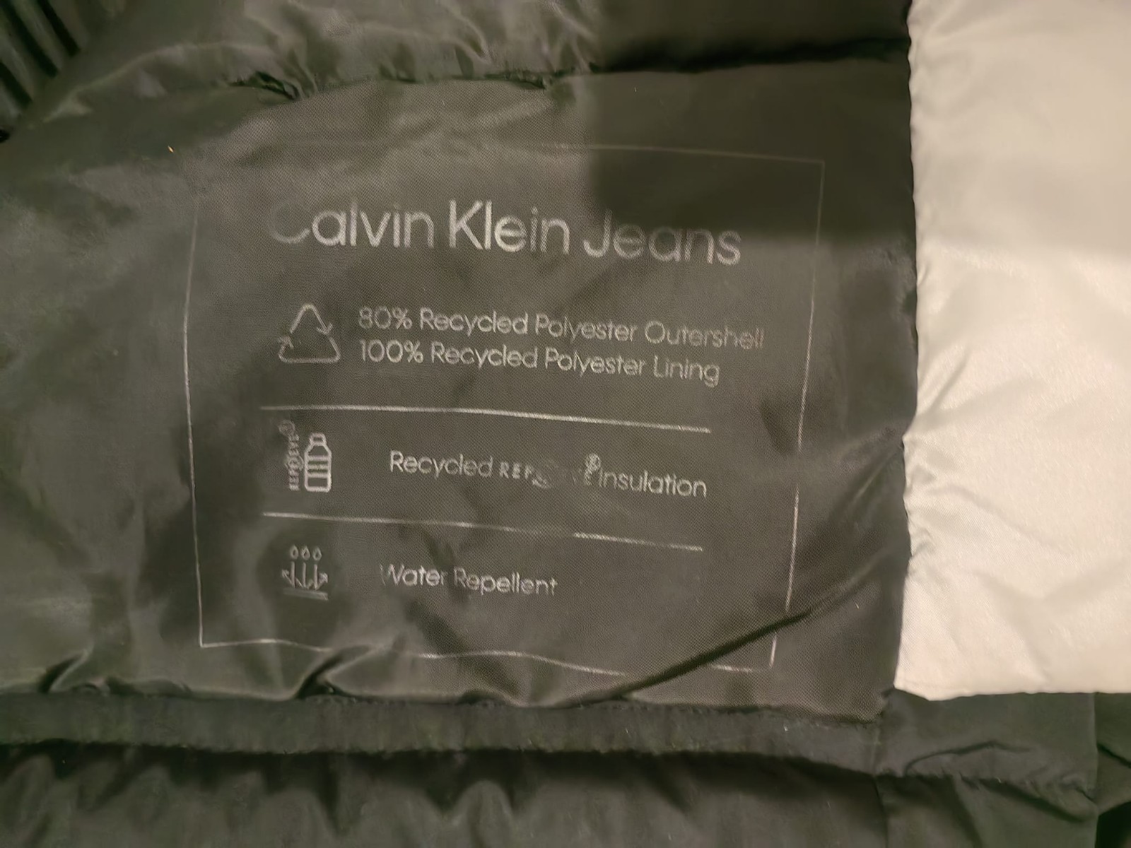Calvin Klein Jeans technical hooded puffer jacket - Size S (8-12) RRP £300 image 5
