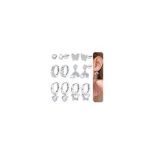 Hypoallergenic Surgical Steel Screw Back Earrings for 6mm x 10mm, silver-star