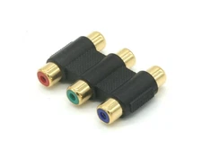 Ultra Gold COMPONENT Video Coupler Adapter Female 3 RGB RCA connector analog