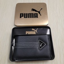 MENS PUMA BLACK BIFOLD WALLET WITH TIN GIFT BOX