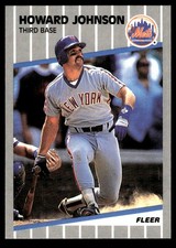 Howard Johnson 1989 Fleer #39 New York Mets MLB READ FREE SHIPPING AutographDen