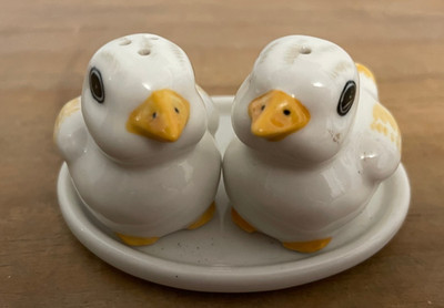 Vintage Keramik Wachtel Vogel Salz und Pfefferstreuer Streuer Figuren Spatz Geschenk