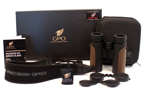 GPO German Precision Optics Passion ED 8x32 Hunting Binocular Desert Sand