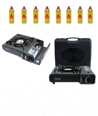 Gaskocher mit 8 Kartuschen 227 g - Campingkocher mit Gaskartuschen