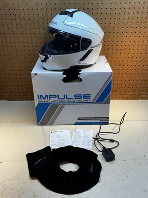 Sena Impulse Smart Helmet ( Medium ) White Mesh Bluetooth Modular DOT Pinlock
