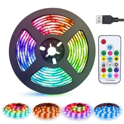 LED Strips Lights USB Powered Rainbow Chasing RGB LED Lights Strip LED TV Bac...