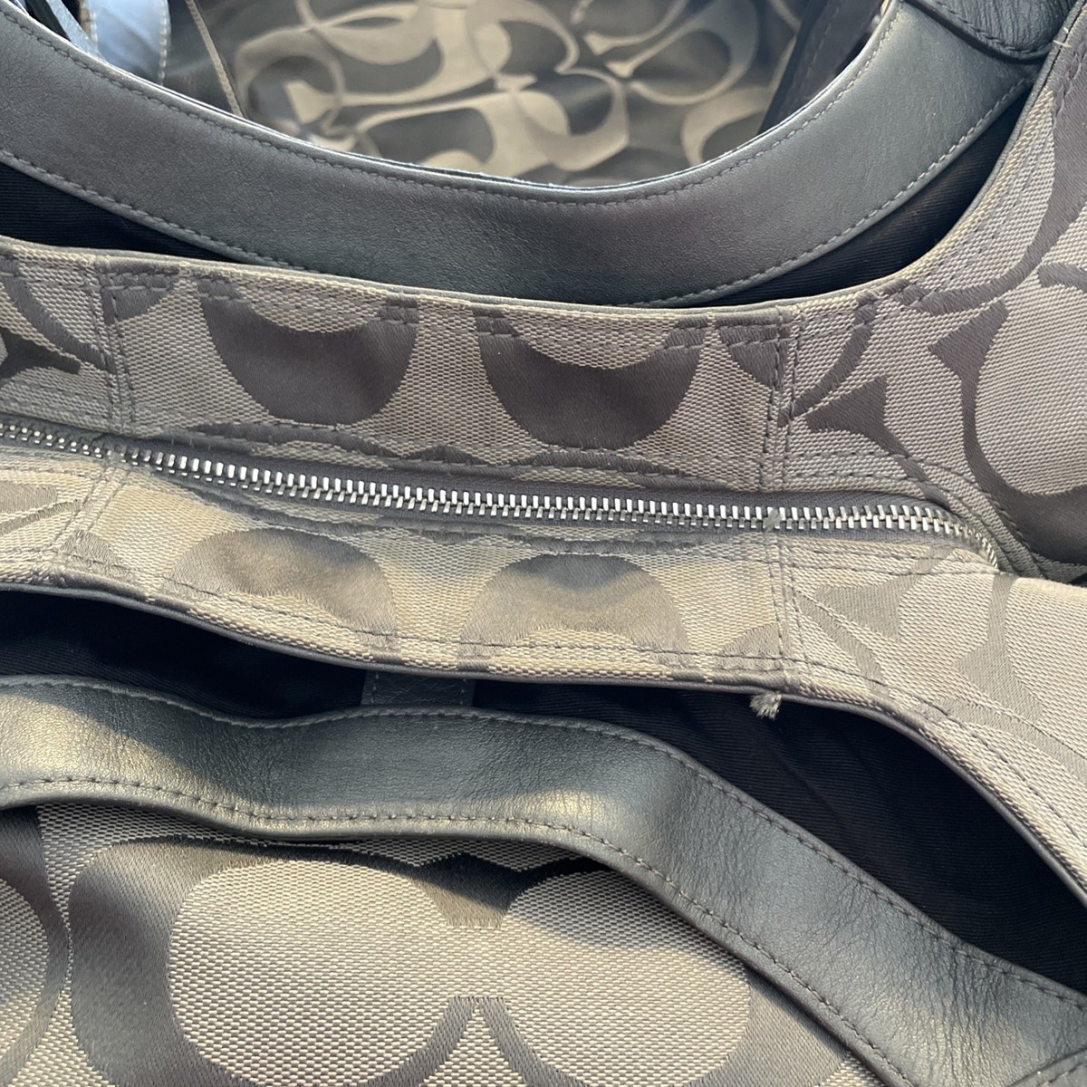 Coach Soho Signature Hobo Shoulder Handbag Gray E1271-F19251 | eBay