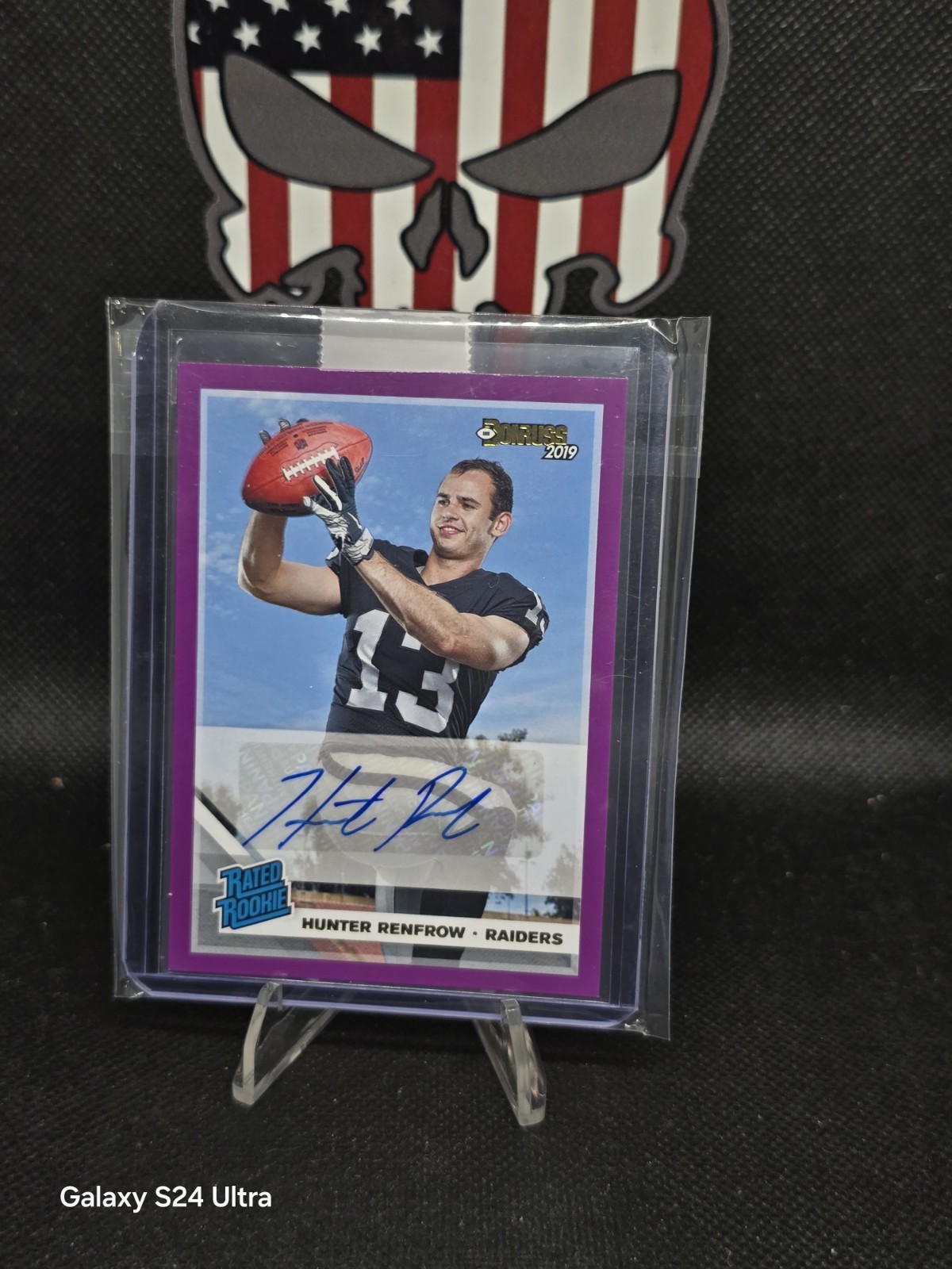 2019 Panini Donruss - Rated Rookie PURPLE AUTO Hunter Renfrow #340 RAIDERS