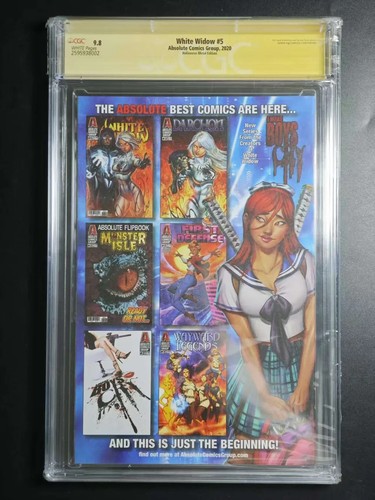 White Widow #5 Halloween Metal Edition Tri Signed by Powell Tyndall CGC 9.8 -WIZ - Bild 2 von 6