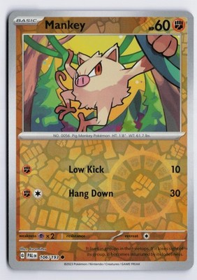 Mankey - PAL #106/193 SV02: Paldea Evolved Reverse Holo NM